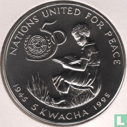 Malawi 5 kwacha 1995 "50th anniversary of the United Nations" - Afbeelding 1