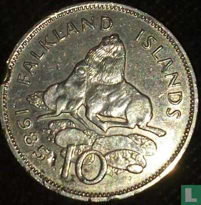 Falkland Islands 10 pence 1985 - Image 1