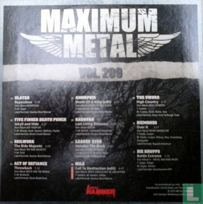 Metal Hammer "Maximum Metal" 209 - Image 2