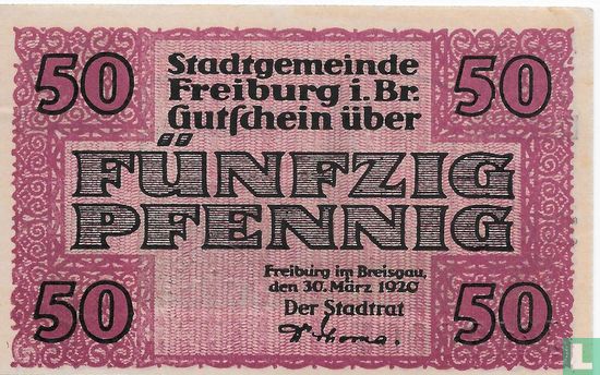 Freiburg 50 Pfennig - Afbeelding 1