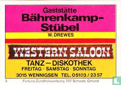 Bährenkamp-Stübel - Western Saloon - W. Drewes