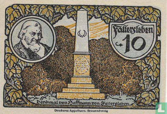 Fallersleben, Stadt - 10 Pfennig 1920 - Bild 2