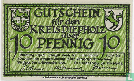 Diepholz, Kreis - 10 Pfennig 1920 - Afbeelding 1