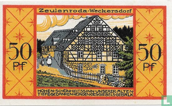 Zeulenroda, Stadt - 50 Pfennig (3) 1921 - Afbeelding 1
