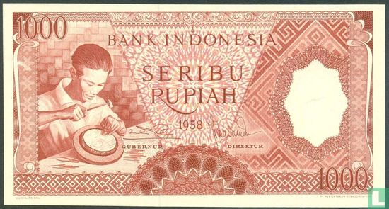 Indonesia 1,000 Rupiah 1958 (P61) - Image 1