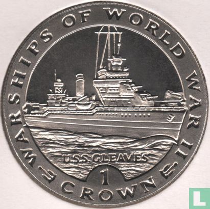 Gibraltar 1 crown 1993 "U.S.S. Gleaves" - Afbeelding 2