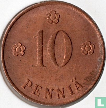 Finlande 10 penniä 1919 - Image 2