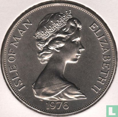 Isle of Man 1 crown 1976 (copper-nickel) "100th anniversary of the Horse Tram" - Image 1