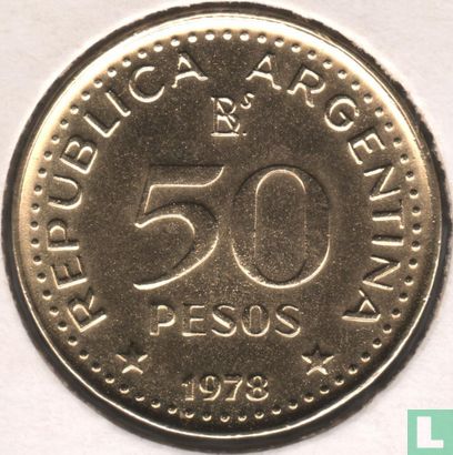 Argentinien 50 Peso 1978 "200th anniversary Birth of José de San Martín" - Bild 1
