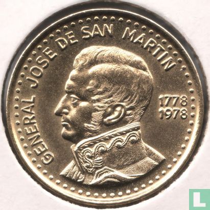 Argentinien 50 Peso 1978 "200th anniversary Birth of José de San Martín" - Bild 2