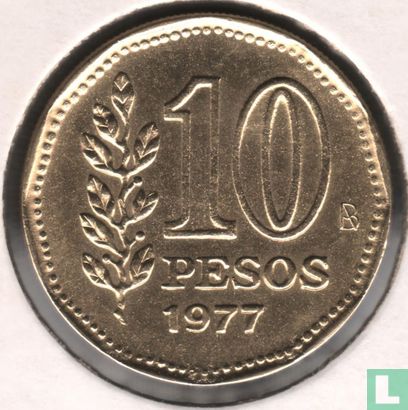 Argentinië 10 pesos 1977 - Afbeelding 1