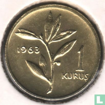 Turkije 1 kurus 1963 (koper-zink) - Afbeelding 1