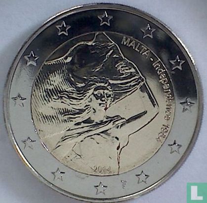 Malte 2 euro 2014 (avec marque d'atelier) "50th anniversary of Independence" - Image 1