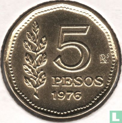 Argentina 5 pesos 1976 - Image 1
