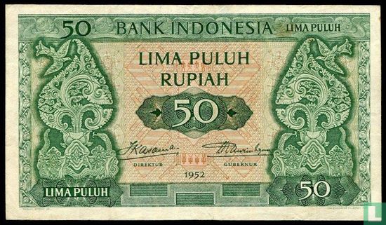 Indonésie 50 Rupiah 1952 - Image 1