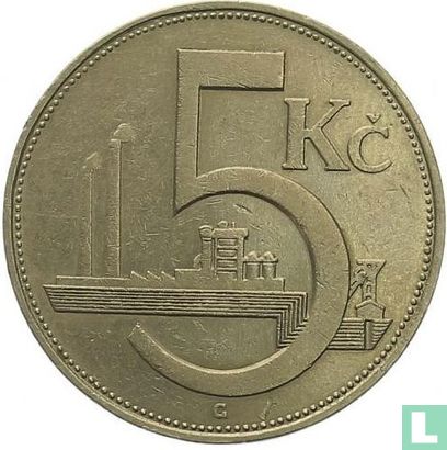 Tschechoslowakei 5 Korun 1937 - Bild 2