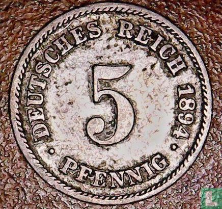 German Empire 5 pfennig 1894 (E) - Image 1
