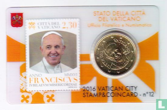 Vatican 50 cent 2016 (stamp & coincard n°12) - Image 1