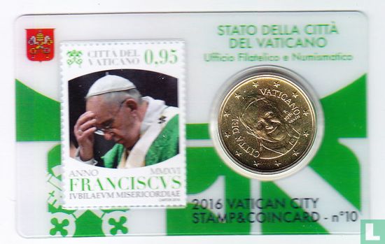 Vatican 50 cent 2016 (stamp & coincard n°10) - Image 1