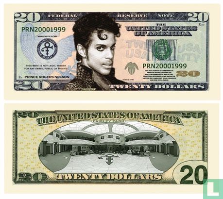 Prince commemorative dollar bill