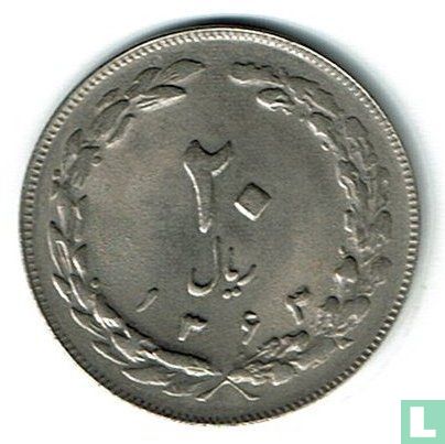 Iran 20 rials 1984 (SH1363) - Image 1