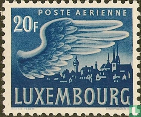 Vleugel en stad Luxemburg