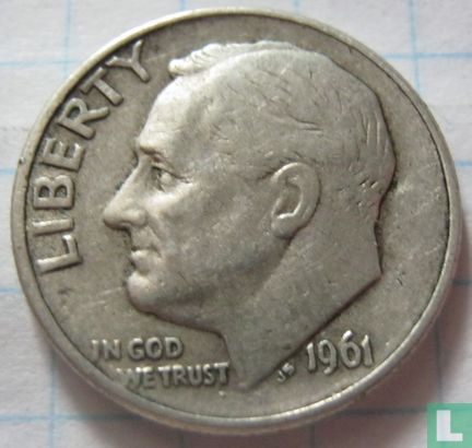 United States 1 dime 1961 (D) - Image 1