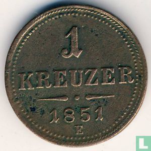 Autriche 1 kreuzer 1851 (E) - Image 1