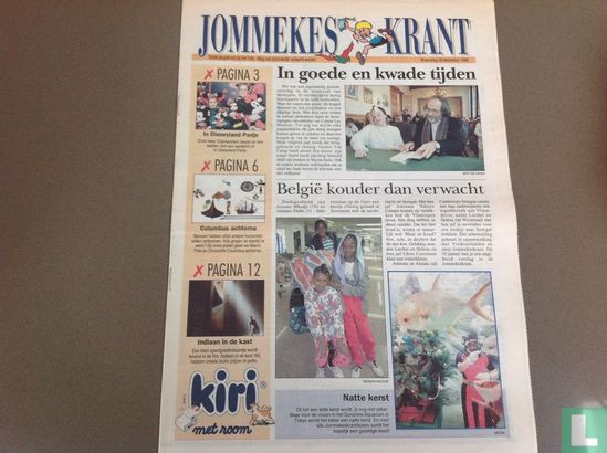 Jommekeskrant - Woensdag 20 december 1995 - Afbeelding 1