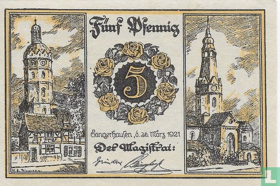 Sangerhausen, Ville - 5 Pfennig 1921 - Image 1