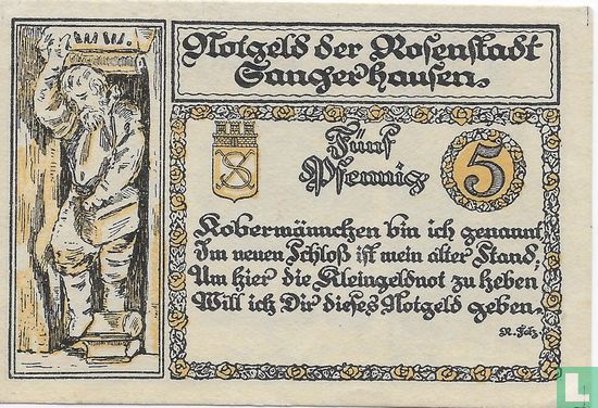 Sangerhausen, Stadt - 5 Pfennig 1921 - Afbeelding 2