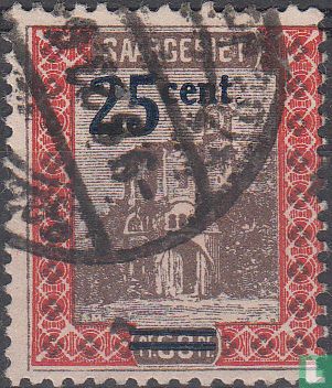 Tower in Mettlach, with overprint - Image 1