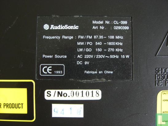 AudioSonic CL-399 wekkerradio CD-speler - Afbeelding 3