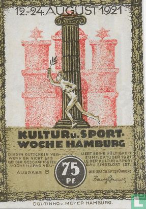 Hamburg, Kultur und Sport Woche 75 Pfennig 1921 - Image 1