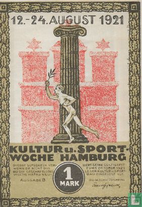 Hamburg, Kultur und Sport Woche 1 Mark 1921 - Bild 1