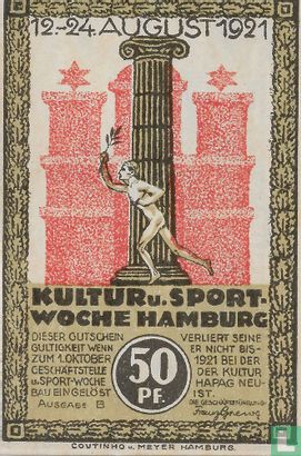 Hamburg, Kultur-und Sportwoche 50 Pfennig 1921 - Image 1