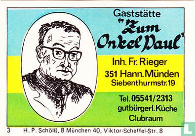 "Zum Onkel Paul" - Fr. Rieger