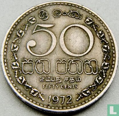 Sri Lanka 50 cents 1972 - Image 1