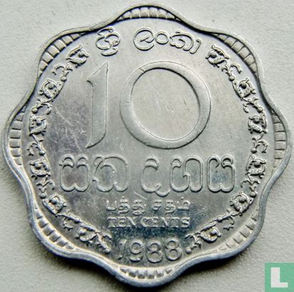 Sri Lanka 10 Cent 1988 - Bild 1