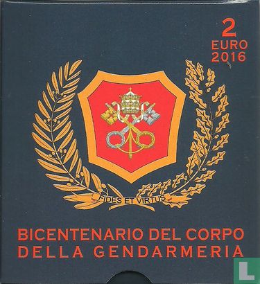 Vatican 2 euro 2016 (BE) "Bicentenary of the Vatican Gendarmerie" - Image 3