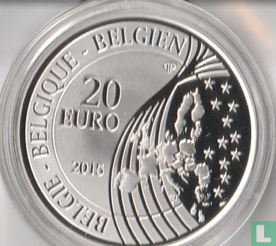 Belgium 20 euro 2015 (PROOF) "70 years of peace in Europe" - Image 1