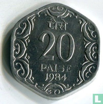 India 20 paise 1984 (Calcutta) - Image 1