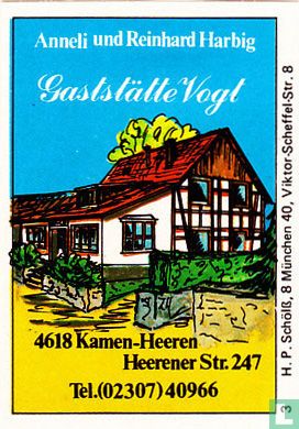 Gaststätte Vogt - Anneli und Reinhard Harbig
