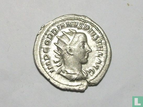 ROMAN EMPIRE - Gordian III (238-244 AD) - AR Antoninianus - Rome mint - VF +. - Image 1