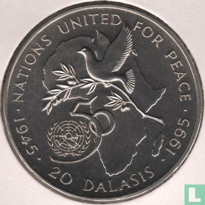 Gambie 20 dalasis 1995 "50th anniversary of the United Nations" - Image 2