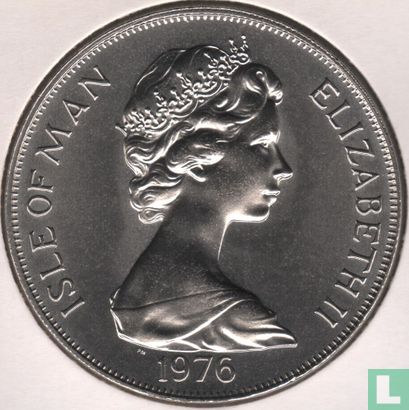 Isle of Man 1 crown 1976 (copper-nickel) "200th anniversary of the United States Independence" - Image 1