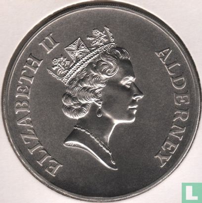 Alderney 2 pounds 1997 "50th Wedding anniversary of Queen Elizabeth II and Prince Philip" - Afbeelding 2