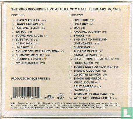 The Who Live at Hull 1970 - Afbeelding 2