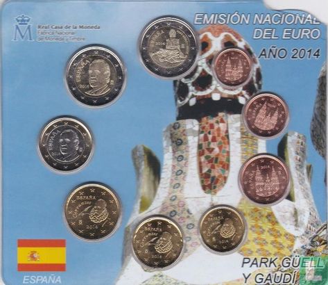 Spain mint set 2014 "Antoni Gaudi - Park Güell" - Image 1