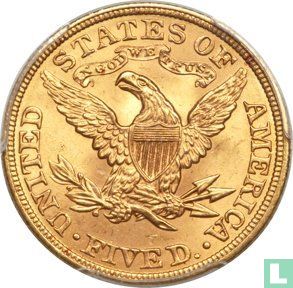 États-Unis 5 dollars 1902 (sans S) - Image 2